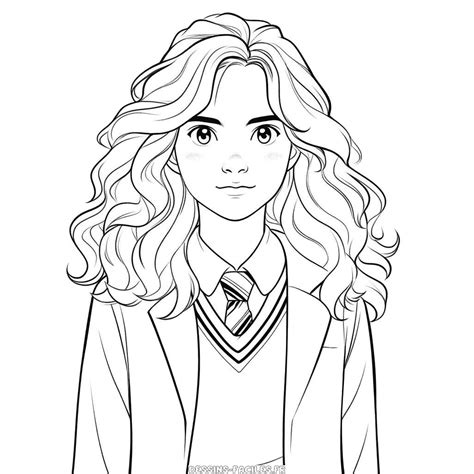 Comment dessiner Hermione Granger facile (dessin Hermione en。